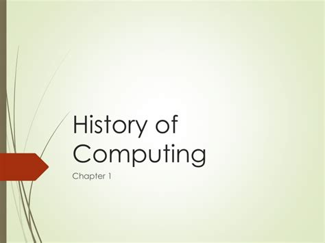 Ppt History Of Computing Powerpoint Presentation Free Download Id