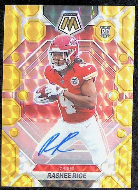 2023 Panini Mosaic Rashee Rice Gold Auto 10 357 Rookie Rc Chief Ebay