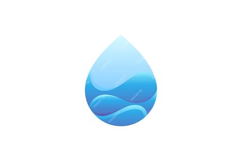 Premium Vector Water Drop And Waves Logo Design Template