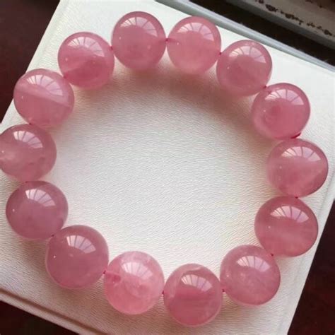 Natural Madagascar Rose Quartz Crystal Stretch Beads Bracelet Mm