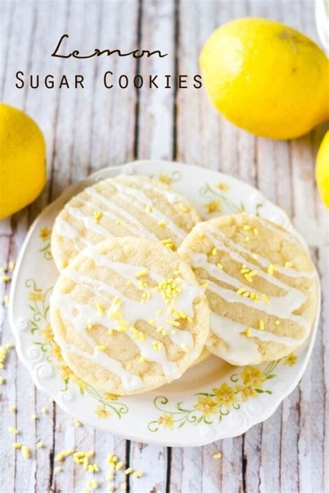 Lemon Sugar Cookies Easy Bakery Style Sugar Cookies With Lemon Glaze