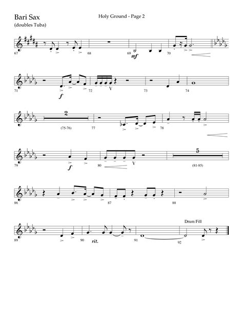 Holy Ground Choral Anthem SATB Bari Sax Sheet Music PDF Lifeway