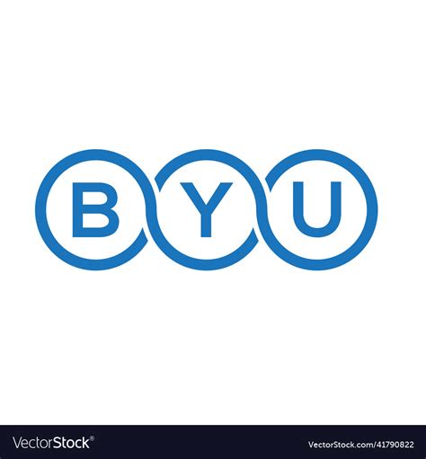 Byu letter logo design on white background Vector Image