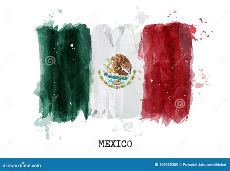 Mexico Flag Background Watercolor Stock Illustrations 193 Mexico Flag