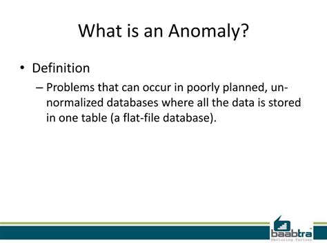 Anomalies In Database Ppt