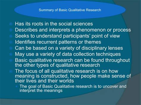 Types Of Qualitative Research PPT