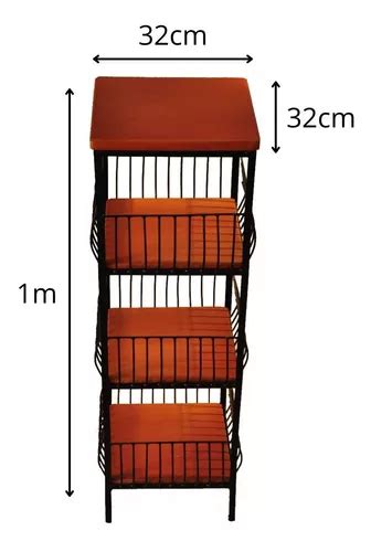 Fruteira Rústica Madeira Porta Filtro Andares Fazenda Ferro R 299 em