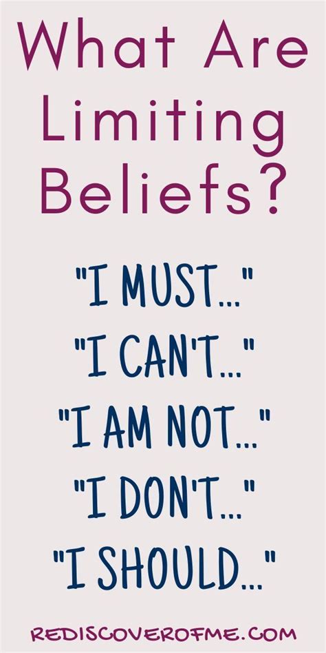 Examples Of Self Limiting Beliefs