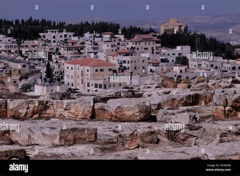 View Of Kiryat Luza A Samaritan Village On Mount Gerizim Near The