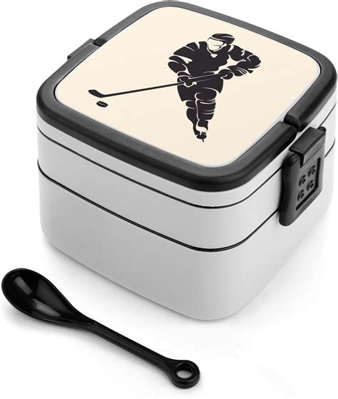 Caja Bento De Jugador De Hockey De Dibujos Animados Lonchera