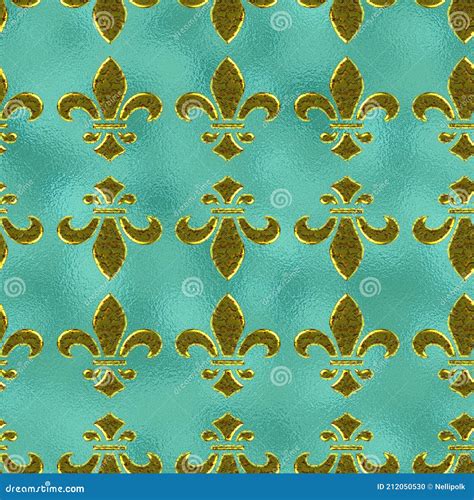 Royal Lily Fleur De Lis Seamless Pattern Stock Photo Image Of