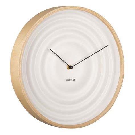 Horloge Ronde En Bois Scandi Ribble Cm Blanc Mat Karlsson Leroy Merlin