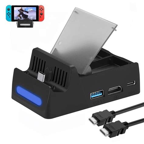 Compatible Nintendo Switch Dock avec câble HDMI Chargeur Stand pour