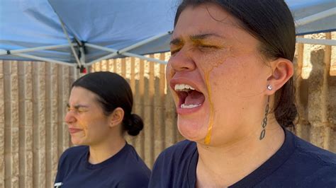 New Cadets Endure Oc Spray Training Youtube