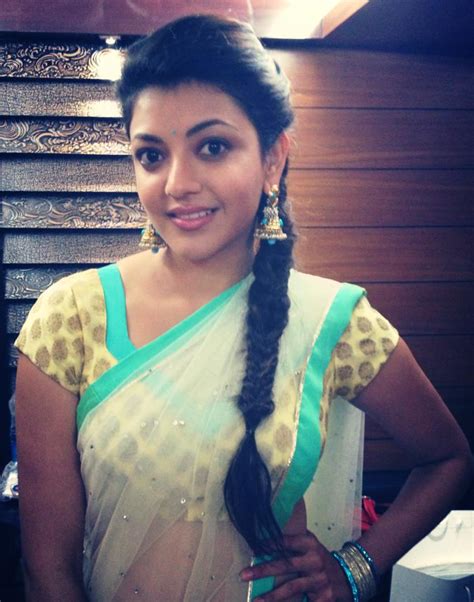 Rare Photos Of Kajal Aggarwal Showing Her Hot Curves In Sar