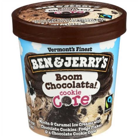 Ben Jerry S Boom Chocolatta Cookie Core Ice Cream Pint 8 Ct 16 Oz