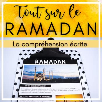 Ramadan French Reading Comprehension Or Compr Hension De Lecture