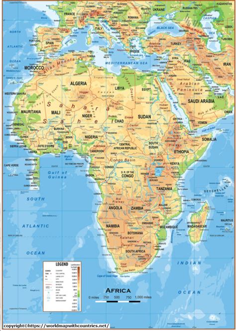 Map Of Africa World Map With Countries