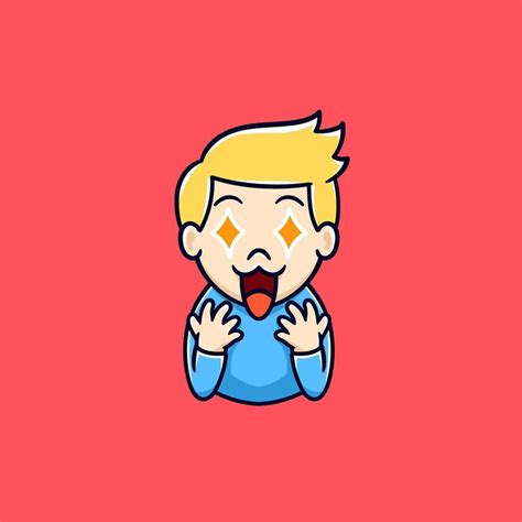 Super Excited Boy Cartoon 9762359 Vector Art At Vecteezy