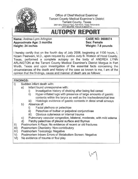 Autopsy Report Documentcloud