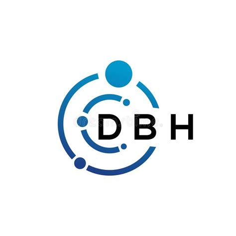 dbh letter logo design  white background dbh creative initials