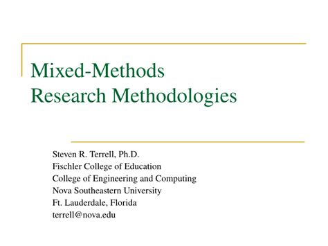 (PDF) Mixed-Methods Research Methodologies