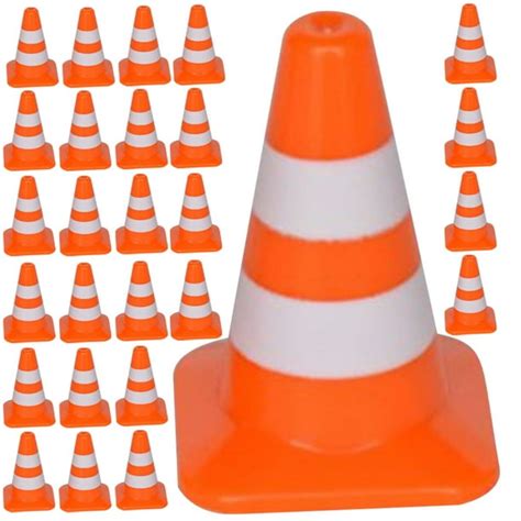 50pcs Mini Traffic Cones Road Street Signs Toys Traffic Barricade Toys