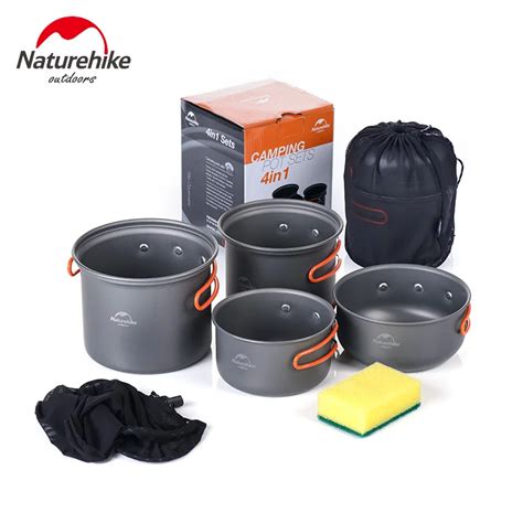 Naturehike Camping Cookware 3 Person hiking Pot family dinner Folding ...