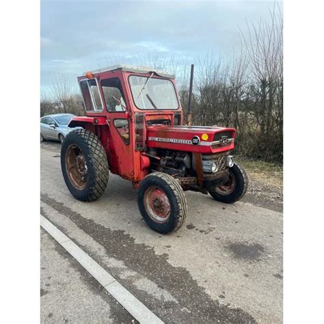 Massey Ferguson 135 Tractor 1968 C W Duncan Cab Runs And Drives 6101 Hours Showing Reg Jer 64