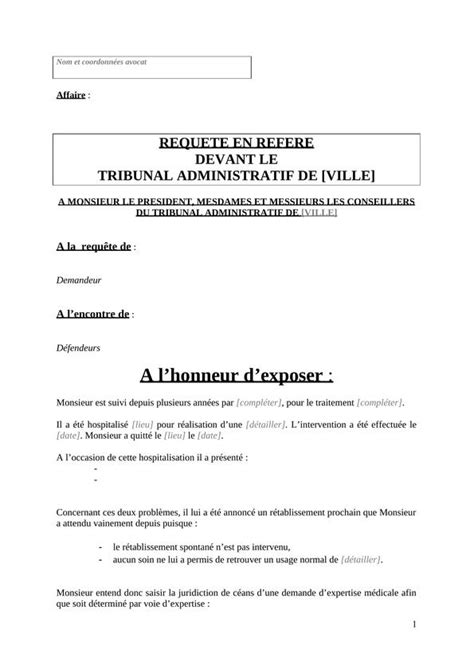 R F R Administratif Demande D Expertise M Dicale Mod Le Gratuit