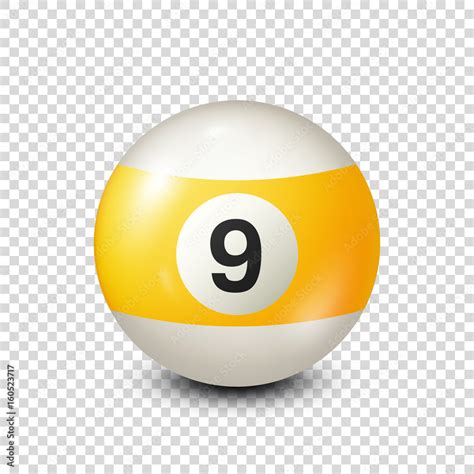 Billiard Yellow Pool Ball With Number Snooker Transparent Background