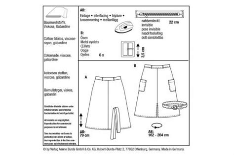Burda Schnittmuster Ausgestellter Bahnen Rock Online Kaufen