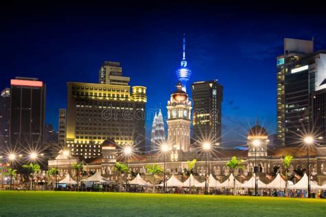 Merdeka Square In Downtown Kuala Lumpur At Night Stock Photo - Image of ...