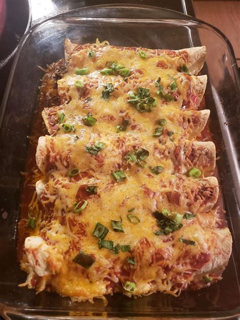 7 28 2018 Dinner [homemade] Pulled Pork Enchiladas Restaurant Style