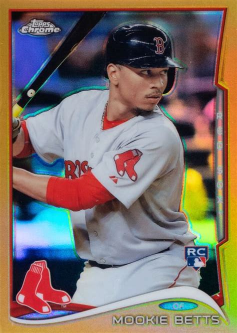 Mookie Betts 2014 Topps Chrome Update US 20 Gold Refractor 250 Price