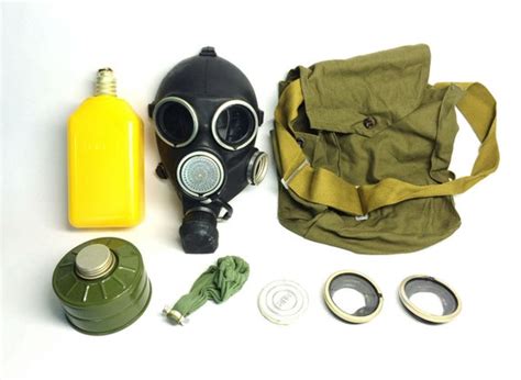 Soviet Russian Gas Mask GP 7 Black Rubber New With Gem