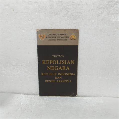 Jual Uu Ri No Tahun Tentang Kepolisian Negara Ri Dan