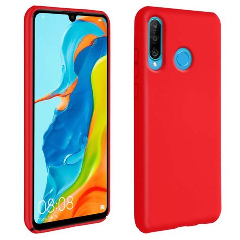 Avizar Capa Silicone Huawei P30 Lite Semirrígida Mate Red Kuantokusta