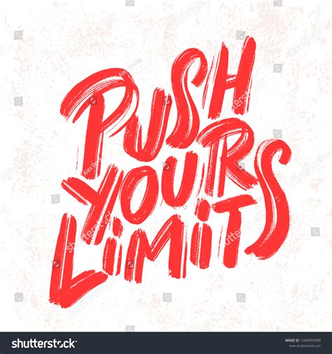 push  limits motivation concept poster stock vector royalty