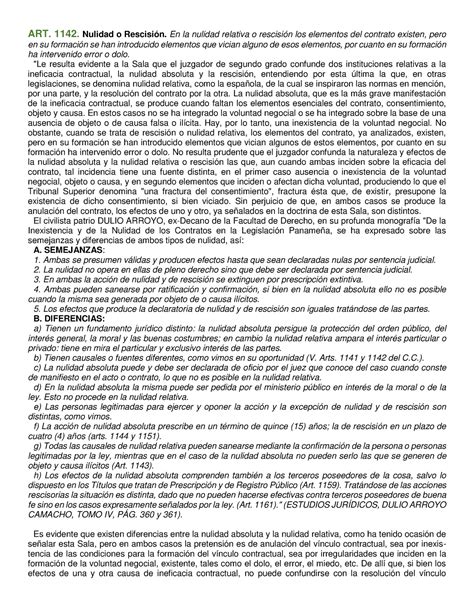 Art 1142 Nulidad Obligaciones ART 1142 Nulidad o Rescisión En la