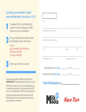 Fillable Online Redemption Form Kwik Trip Fax Email Print Pdffiller