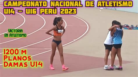 1200 m Planos Damas Categoría U14 Campeonato Nacional de Atletismo