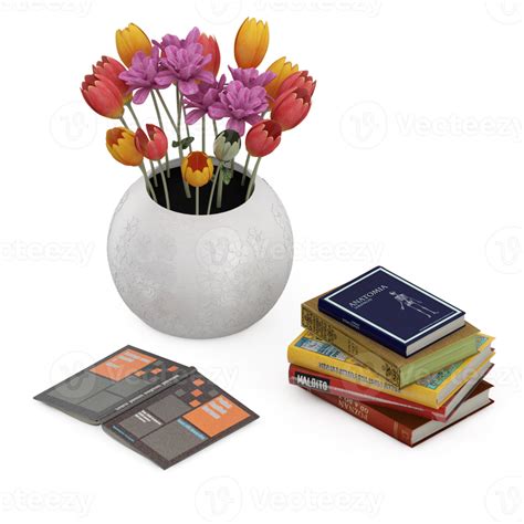 Render 3d De Libros Isométricos 14172940 Png