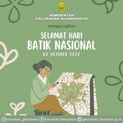 Selamat Hari Batik Nasional 2022 Website Kalurahan Gilangharjo