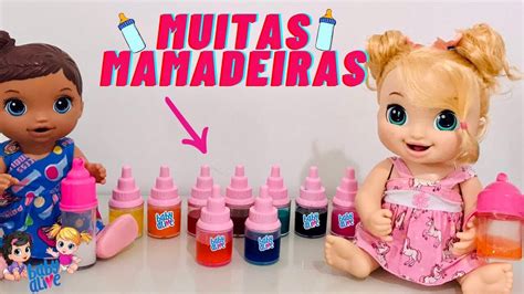 Baby Alive Preparando Muitas Mamadeiras De Mingau Leite De Boneca