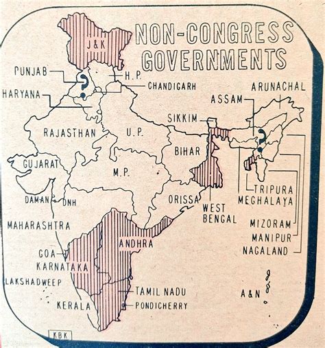 Indianhistorypics On Twitter Map Highlighting Non Congress