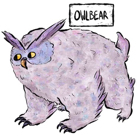 Oc Im Drawing Some Monster Manual Monsters Heres An Owlbear Rdnd