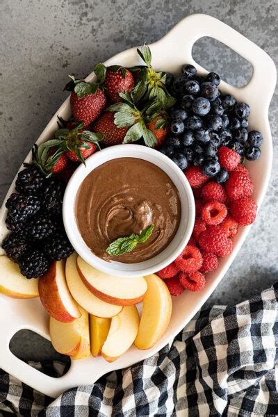 Chocolate Cream Cheese Fruit Dip Recipe Countryside Cravings