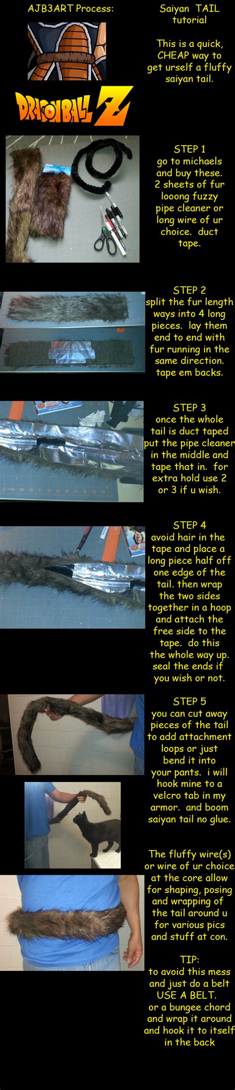 saiyan TAIL step by step copy by ajb3art on DeviantArt