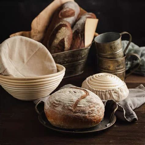 Handmade Round Shaped Natural Rattan Banneton Crusty Country Bread